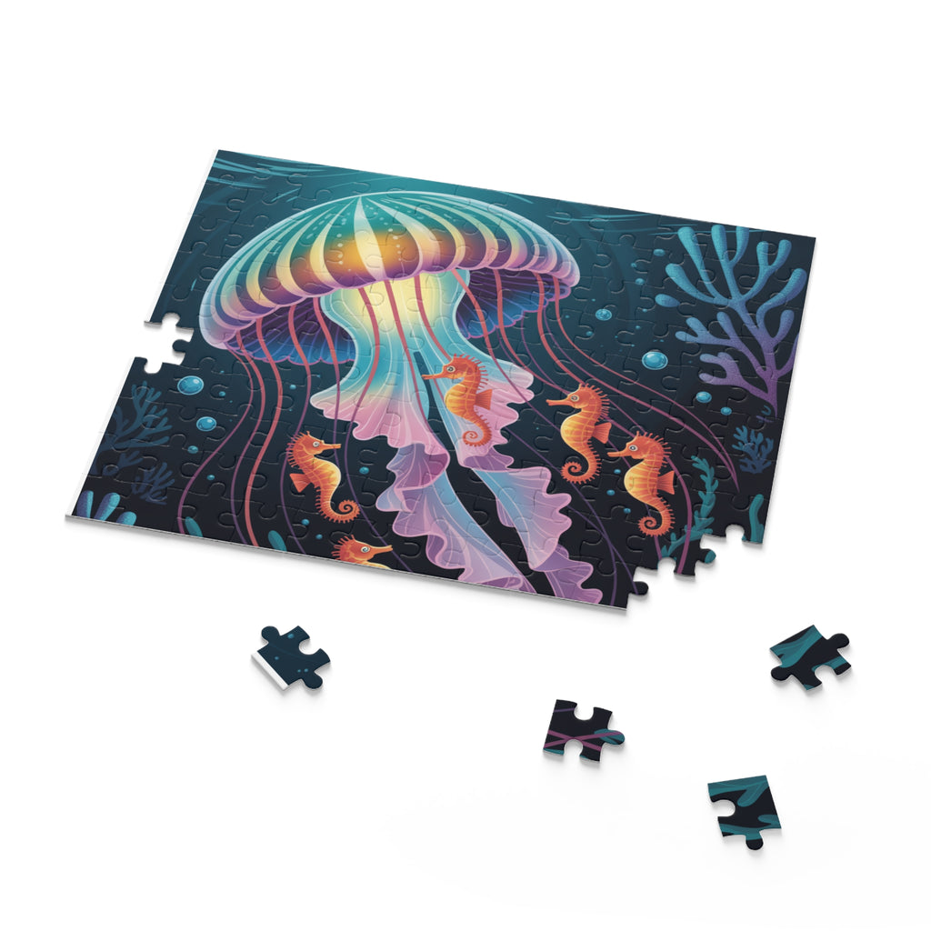 Underwater Adventure Puzzle - 120/252/500-Piece, Sea Life Decor, Family Fun Entertainment, Ocean-Themed Activity