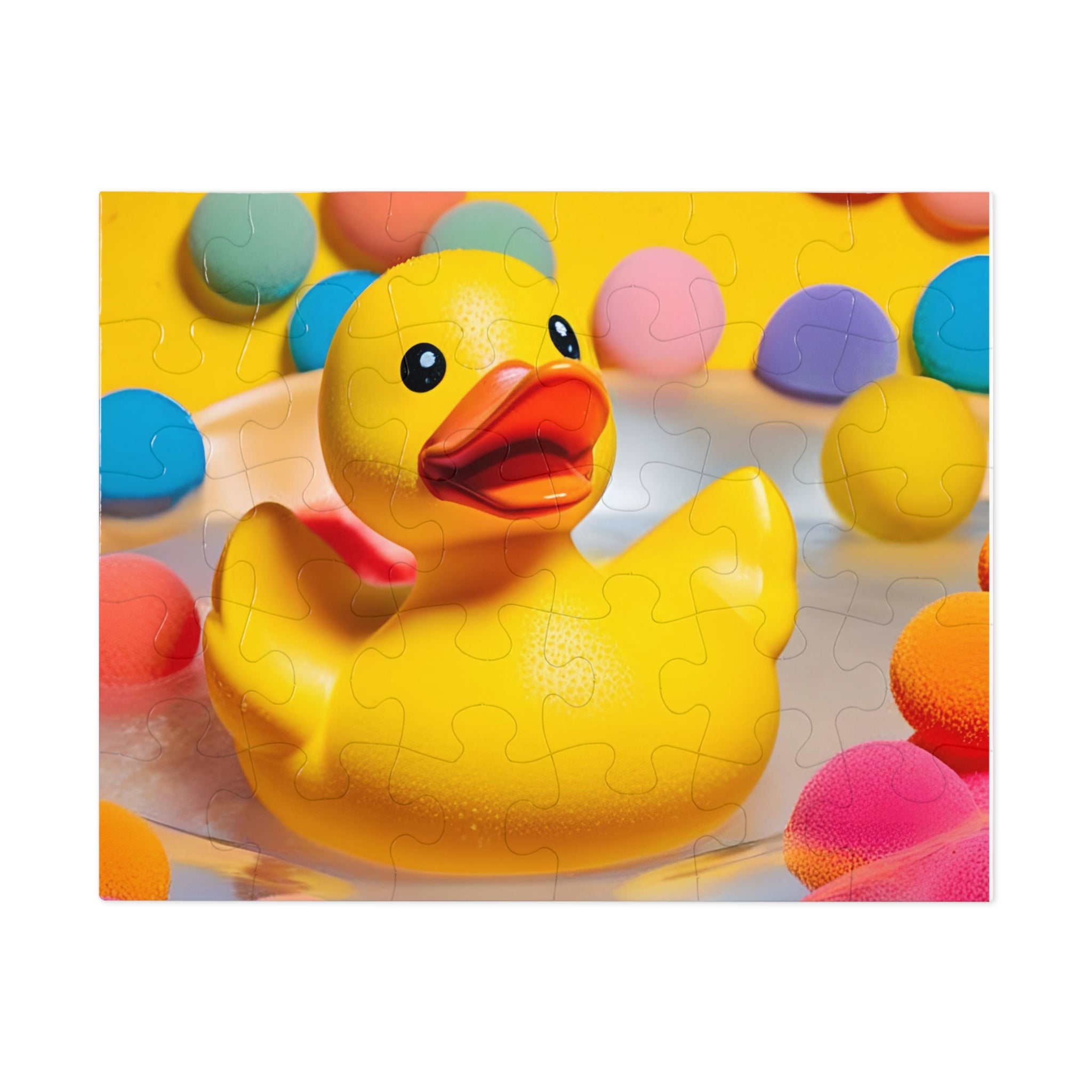 Rubber Duck Bath Toy Jigsaw Puzzle with Tin