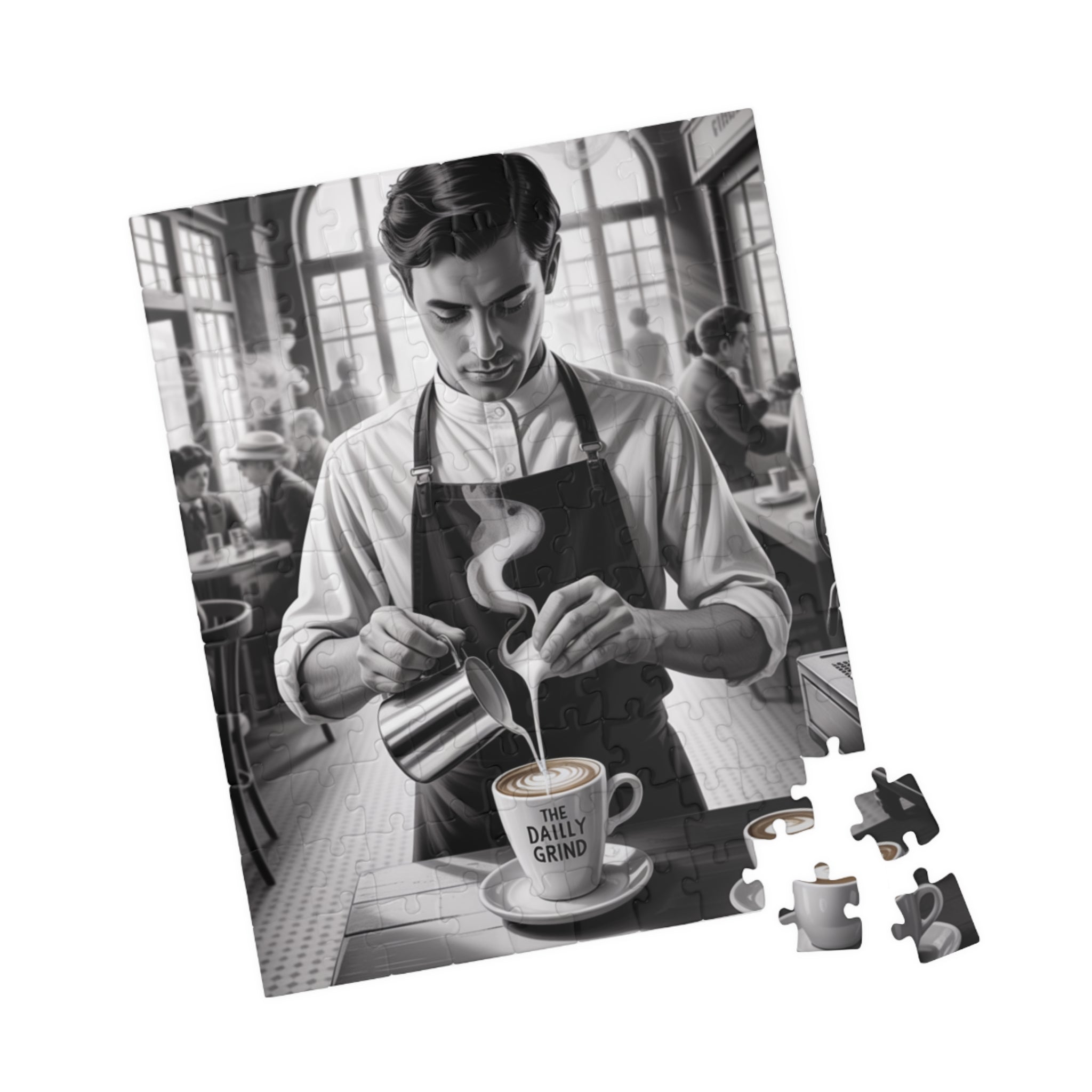 Coffee Shop Puzzle - Daily Grind Atmosphere, Perfect Gift for Coffee Lovers, Family Fun Activity, Home Decor, Cozy Vibes, Puzzle Enthusiasts