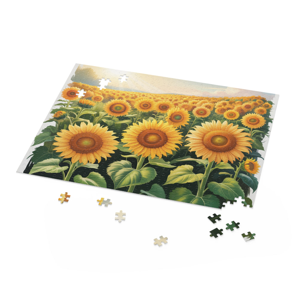 Sunflower Field Puzzle —  (Bright Yellow Floral Scene)