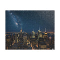 City Skyline at Night Jigsaw Puzzle — Meteor Shower Sky