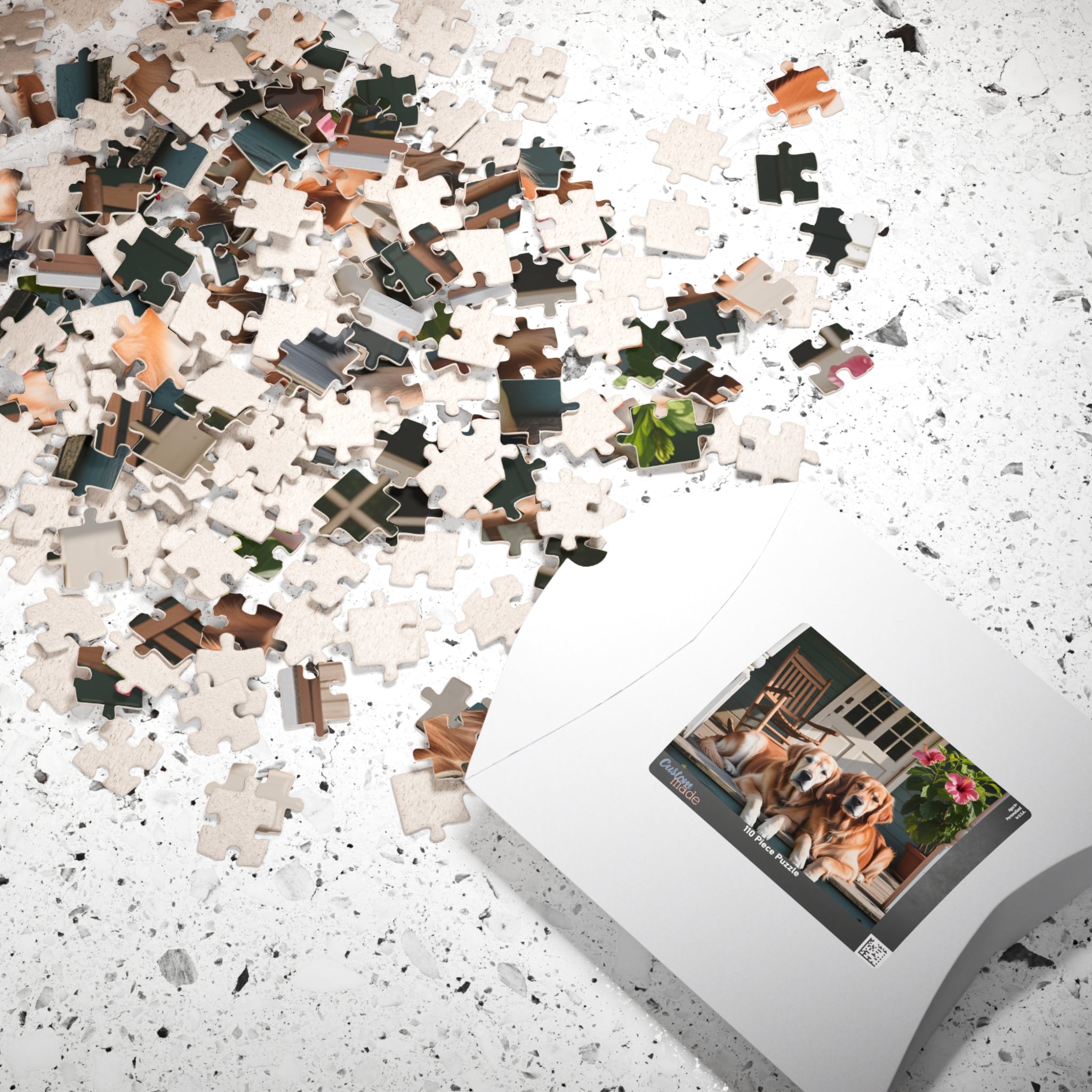 Porch Dogs Puzzle, Family Game Night Activity, Pet Lover Gift, Home Decor, Relaxing Hobby, 110-1014 Piece Options