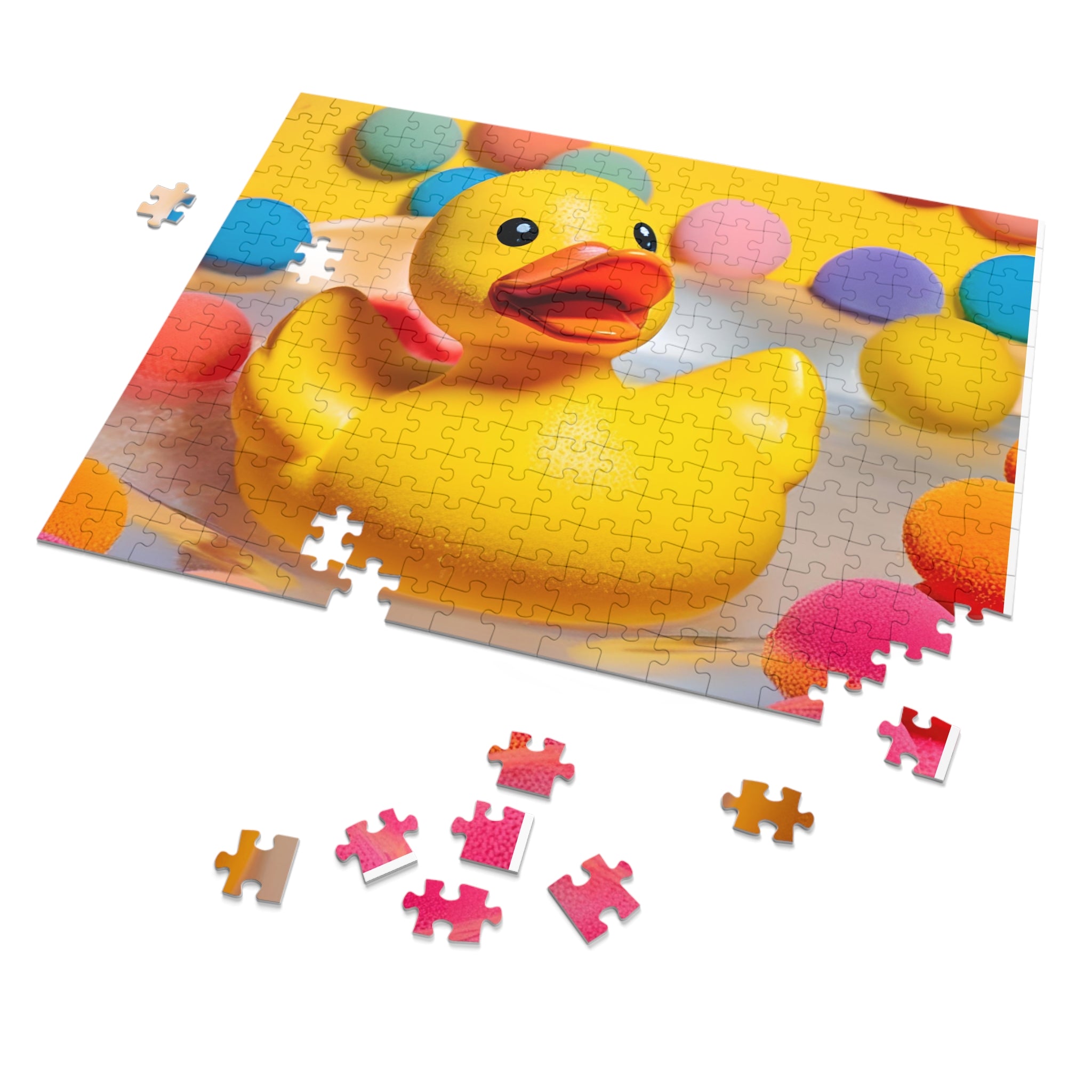 Rubber Duck Bath Toy Jigsaw Puzzle with Tin