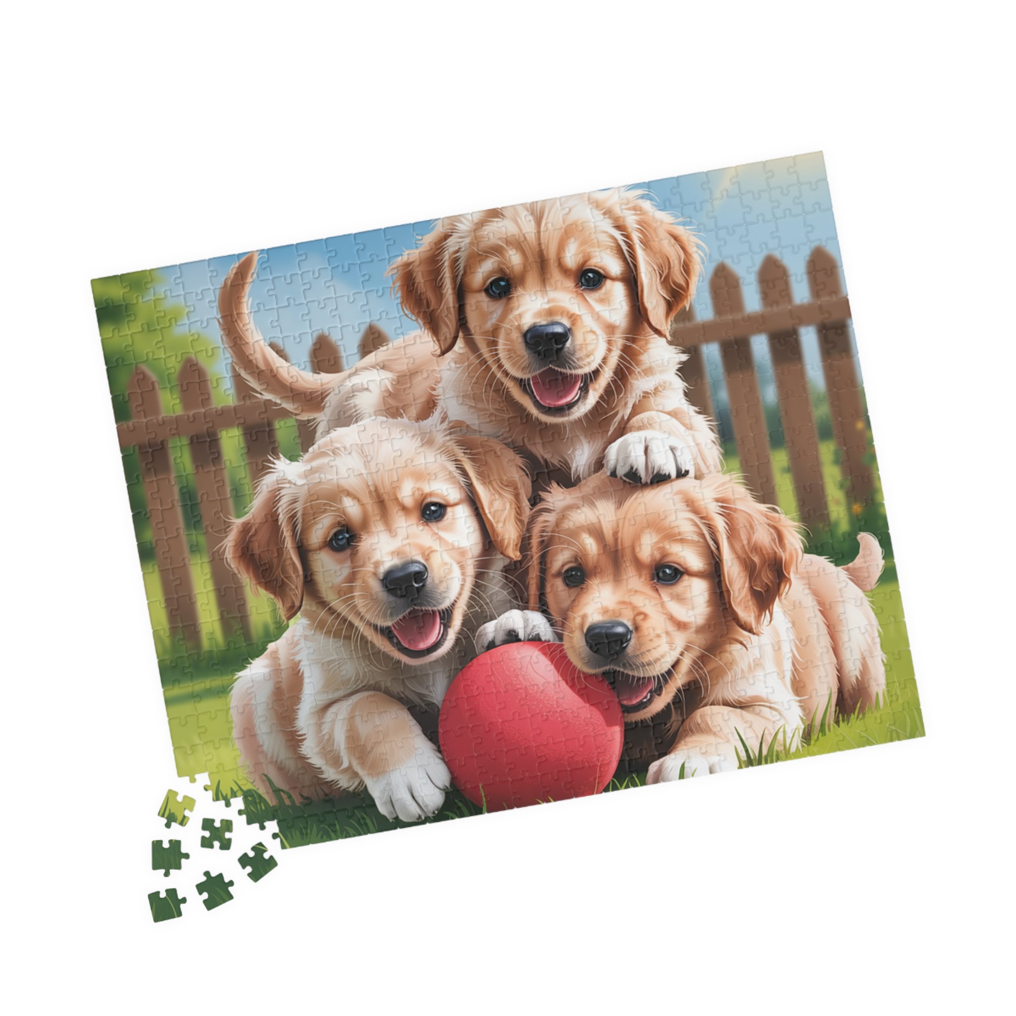Adorable Puppy Puzzle for Dog Lovers, Family Fun Activity, Custom Pet Gift, Kids Educational Toy, Unique Home Decor