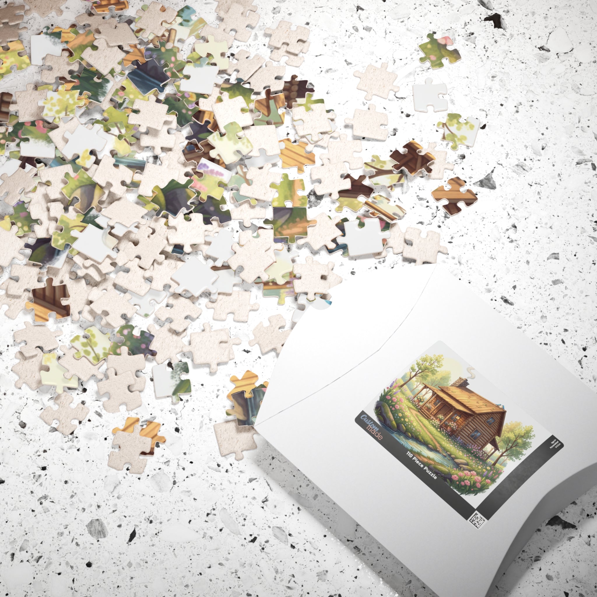 Cozy Cottage Creek Jigsaw Puzzle — Scenic 110/252/520/1014-Piece Puzzle