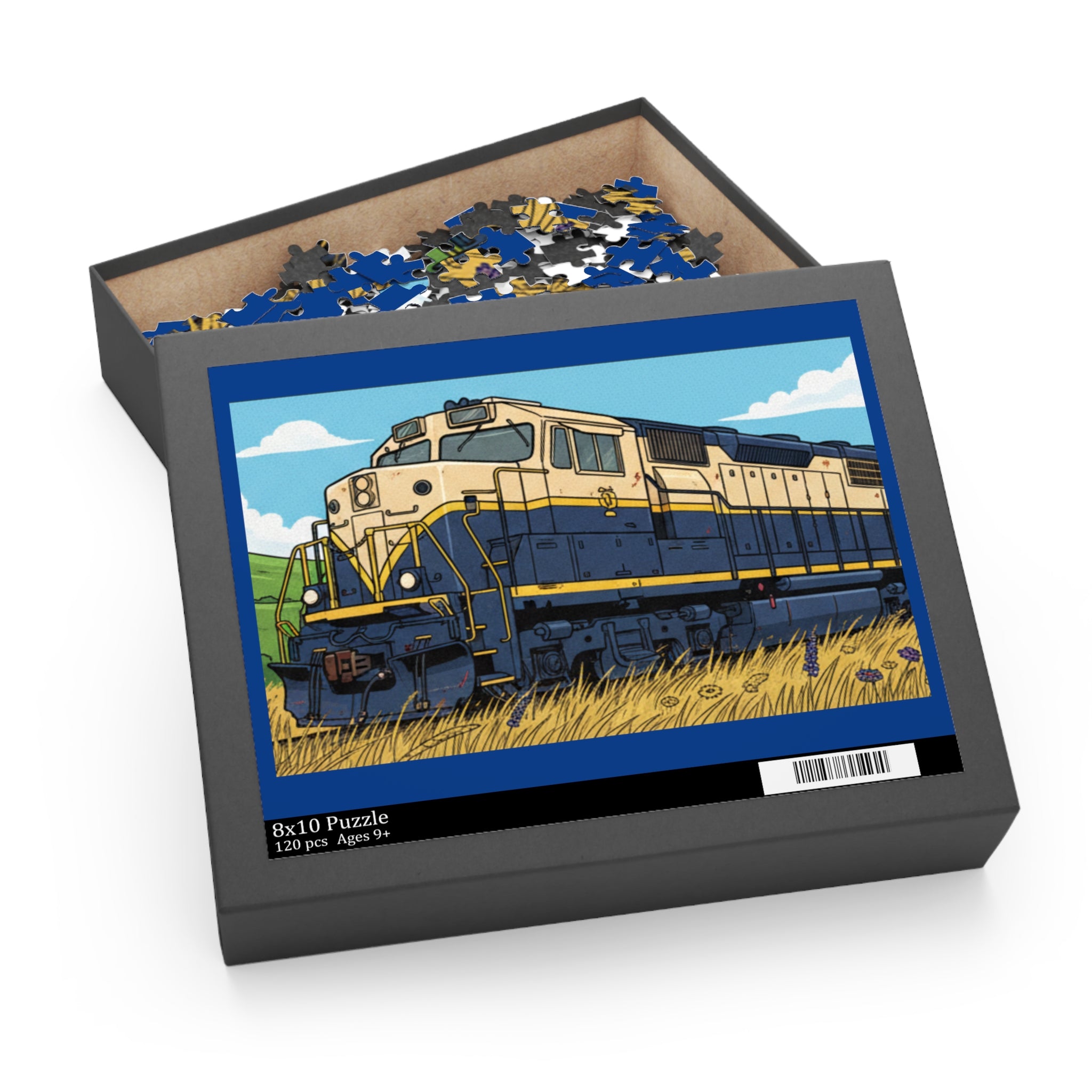 Vintage Locomotive Train Puzzle — 120/252/500-Piece Scenic Railroad Jigsaw