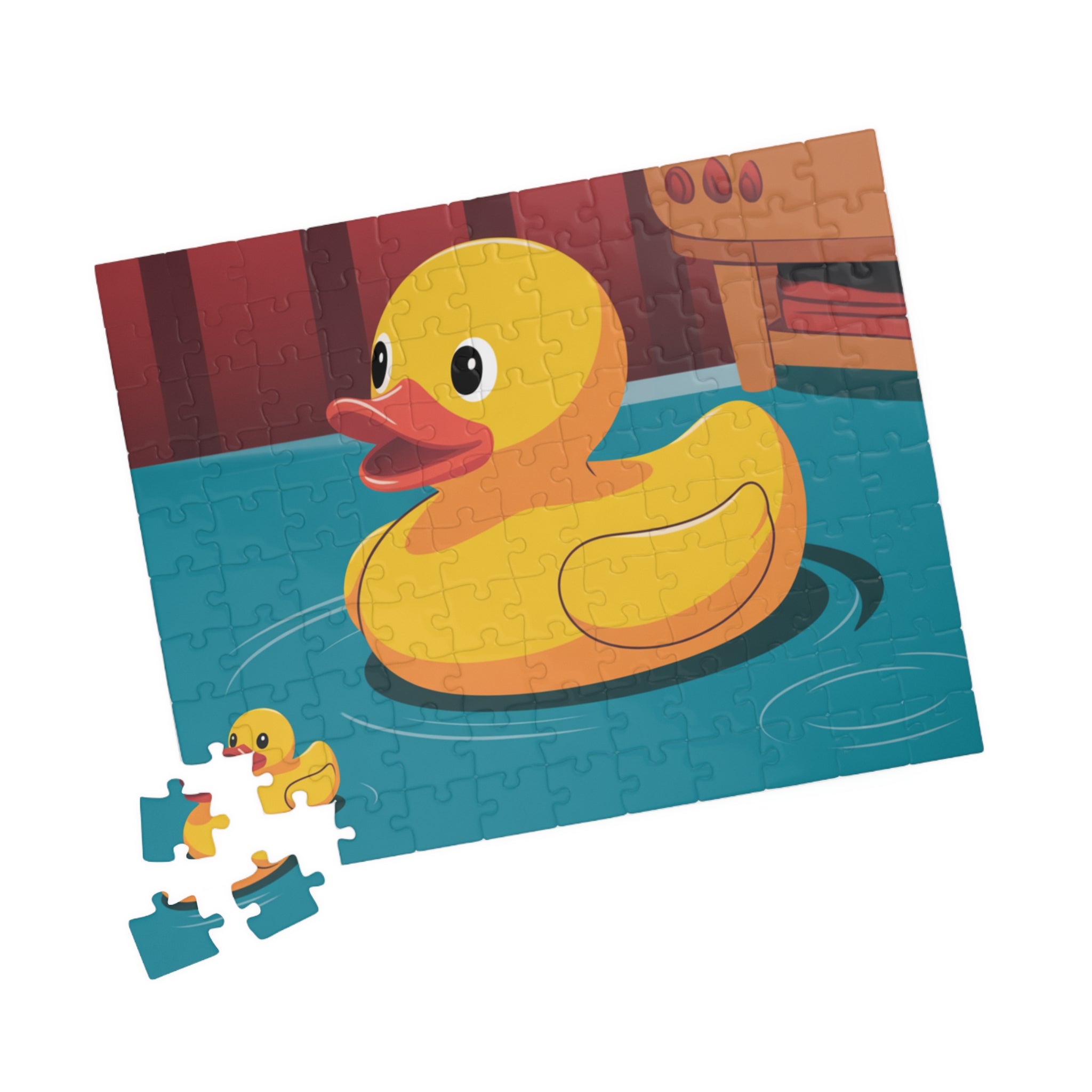 Cute Rubber Duck Puzzle for Kids, Fun Family Activity, Baby Shower Gift, Educational Toy, 110-1014 Piece Options