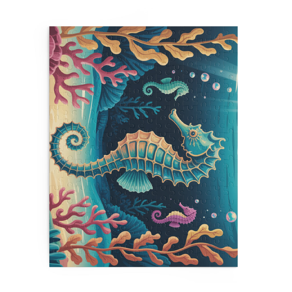 Seahorse Puzzle Adventure - Ocean-Themed 500-Piece Jigsaw, Marine Life Decor, Family Fun Activity, Perfect Gift for Kids & Adults
