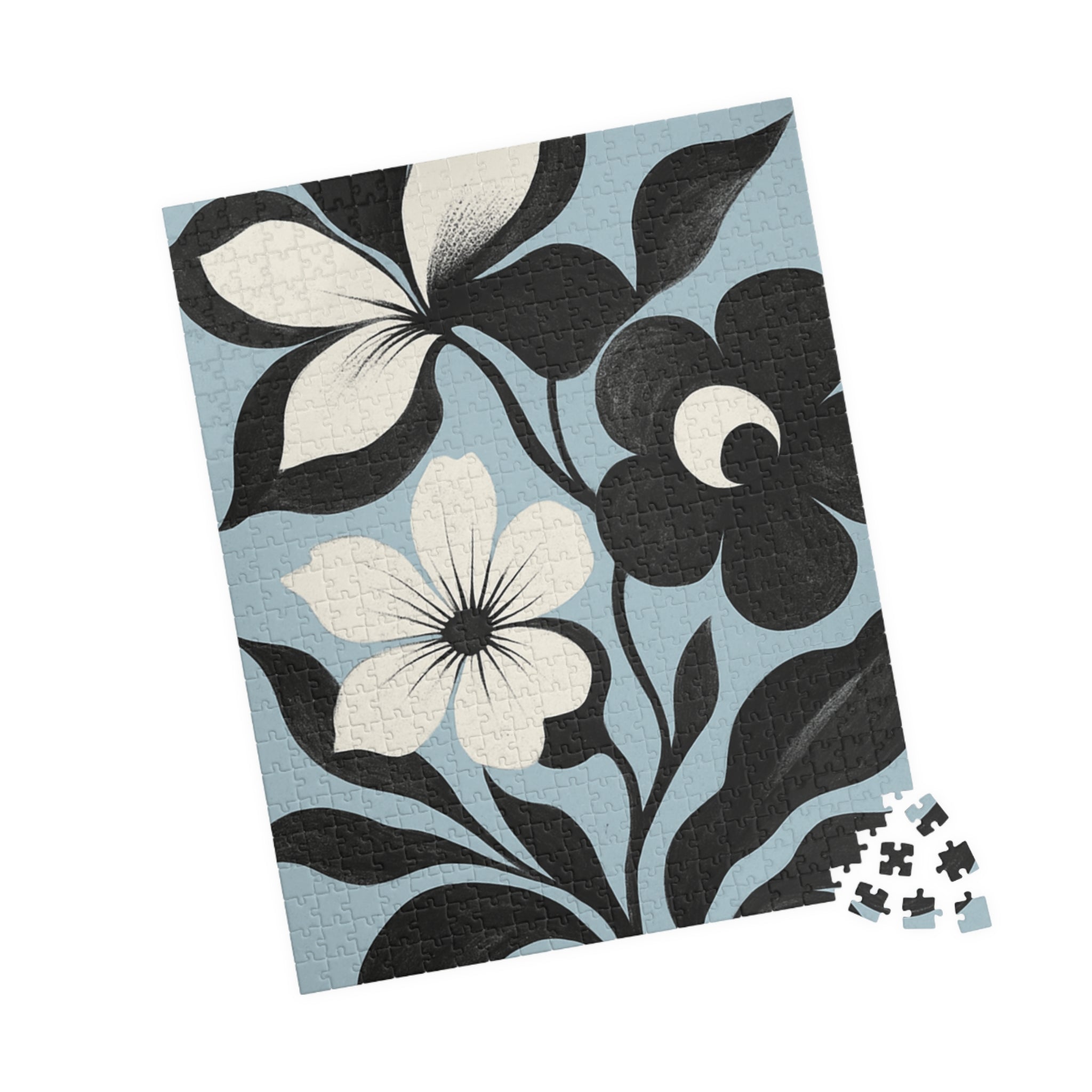 Floral Silhouette Jigsaw Puzzle —