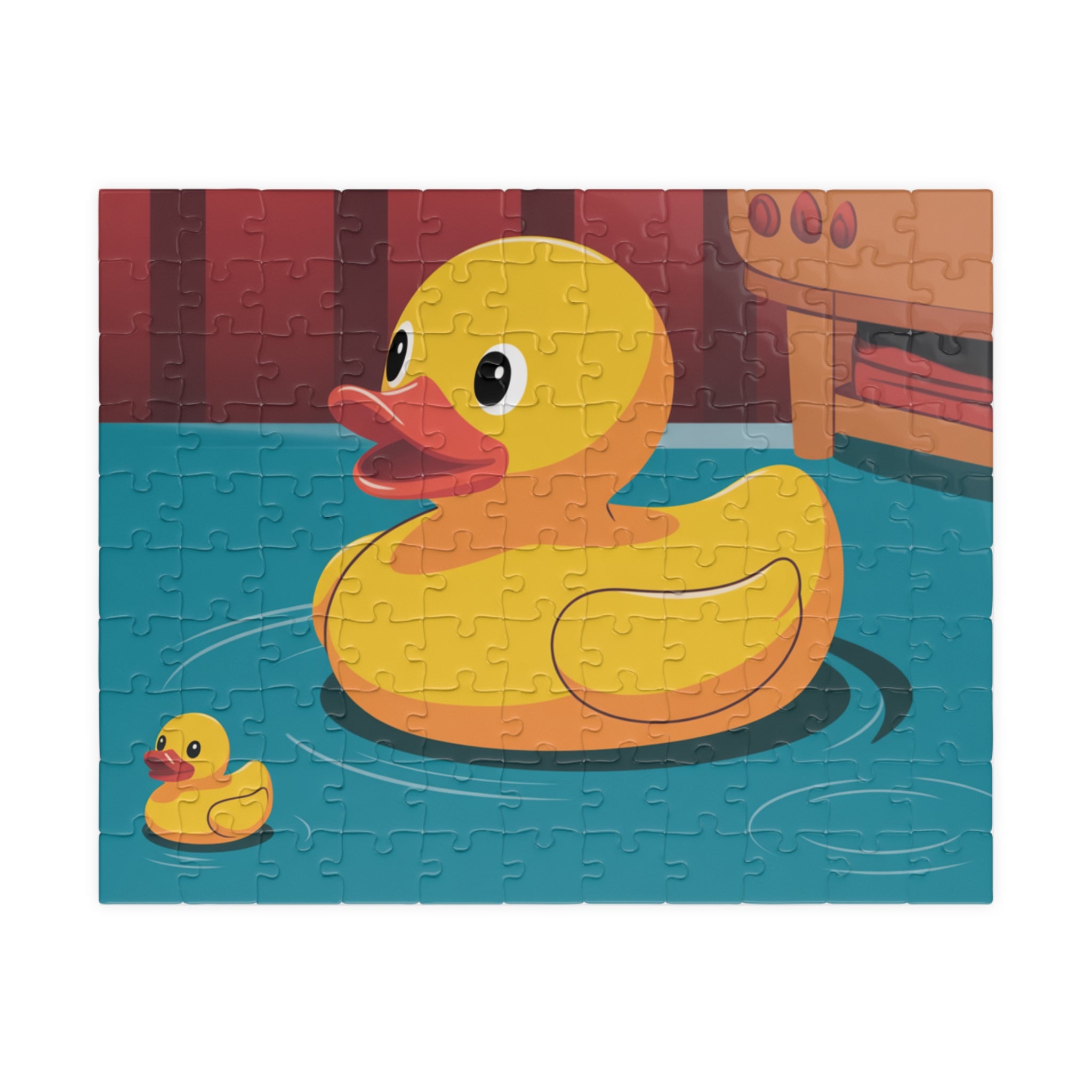 Cute Rubber Duck Puzzle for Kids, Fun Family Activity, Baby Shower Gift, Educational Toy, 110-1014 Piece Options
