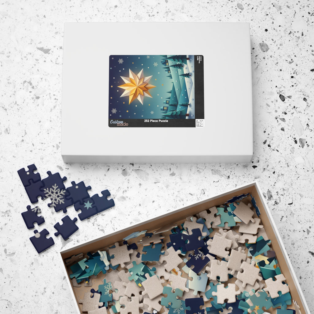 Starry Winter Night Puzzle — Scenic Christmas Jigsaw (110–1014 pcs)