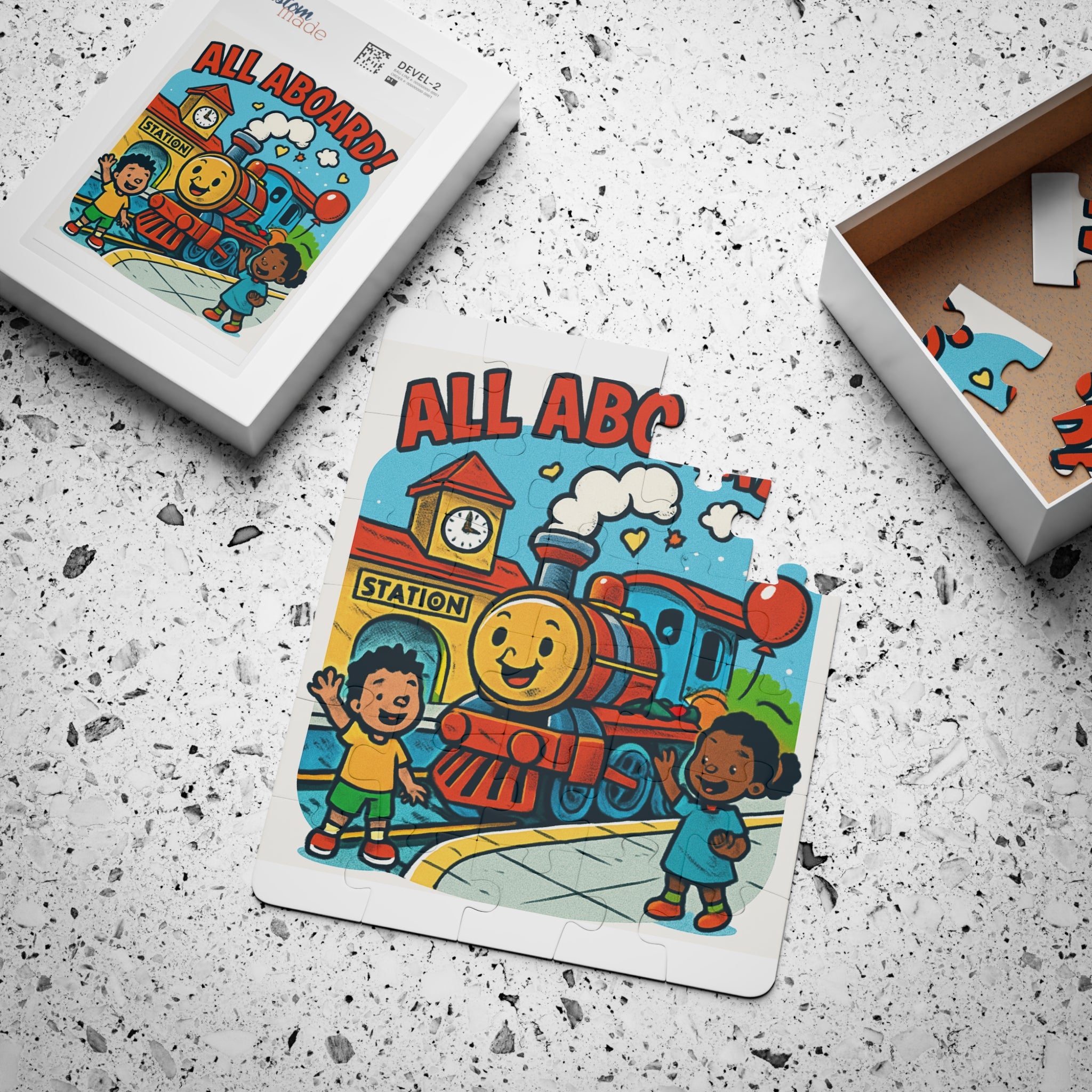 All Aboard! Kids Train Puzzle — 30-Piece Toddler Jigsaw