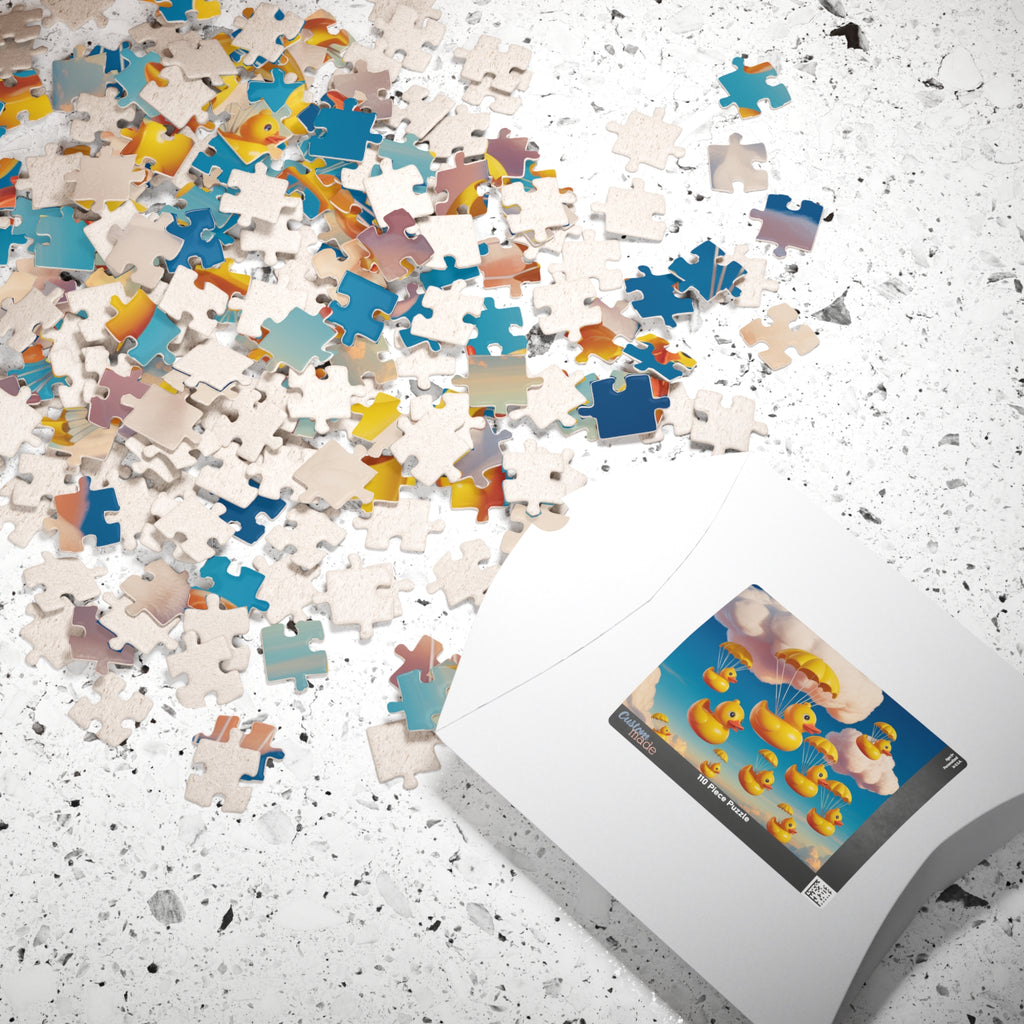 Whimsical Duck Parade Puzzle - Fun Family Activity, Relaxation Gift, Unique Home Decor, Children's Party Favor, Engaging Brain Teaser