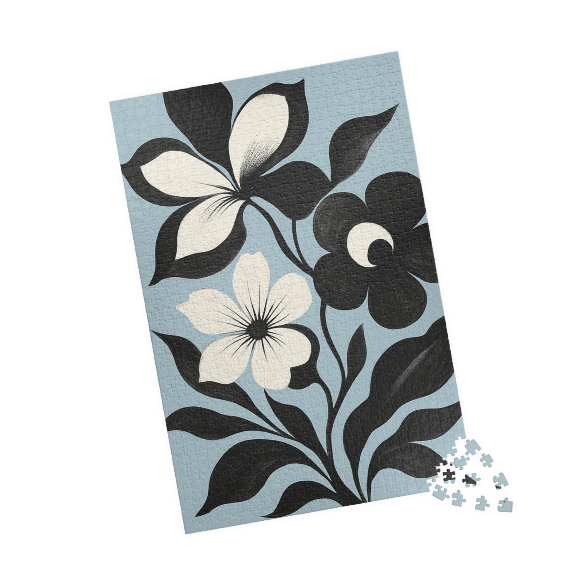 Floral Silhouette Jigsaw Puzzle —