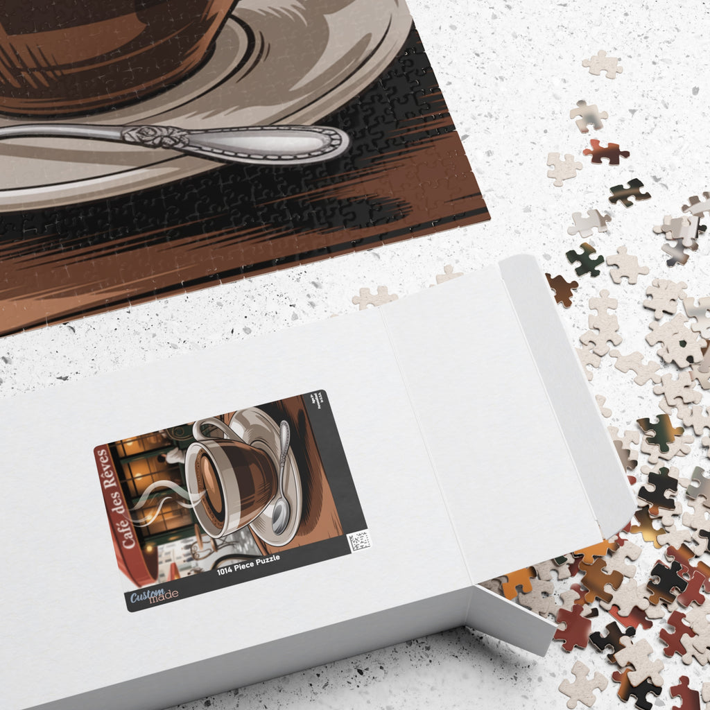 Coffee Shop Puzzle – 110, 252, 520, 1014-piece, Cozy Home Décor, Relaxing Gift for Coffee Lovers, Family Activity, Unique Café Art