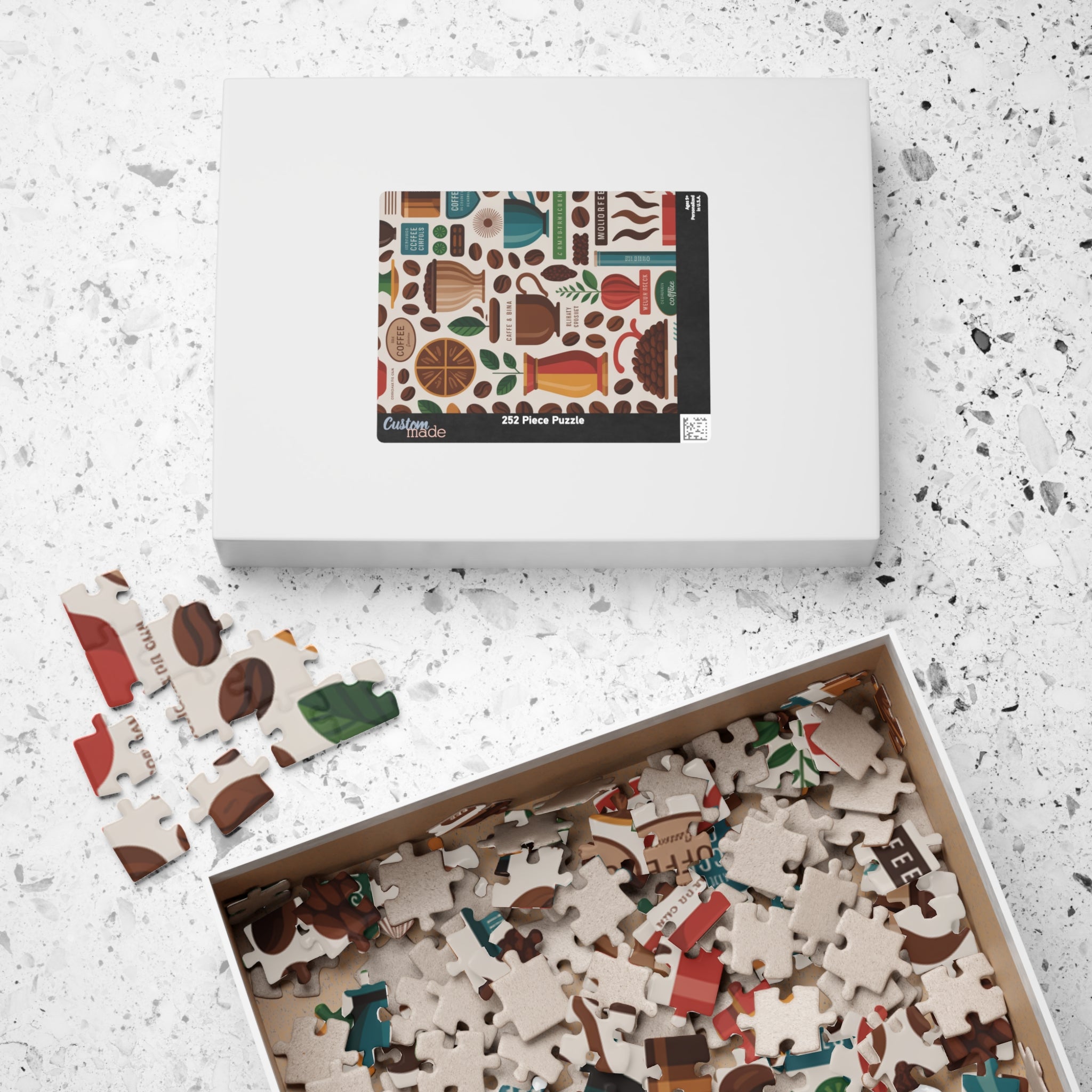 Coffee Beans Jigsaw Puzzle — 500/1000-Piece Coffee Lover Puzzle