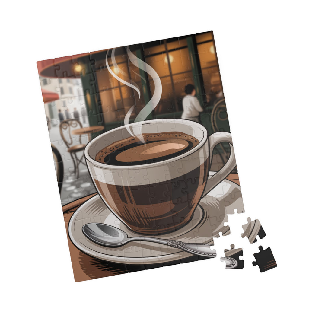 Coffee Shop Puzzle – 110, 252, 520, 1014-piece, Cozy Home Décor, Relaxing Gift for Coffee Lovers, Family Activity, Unique Café Art