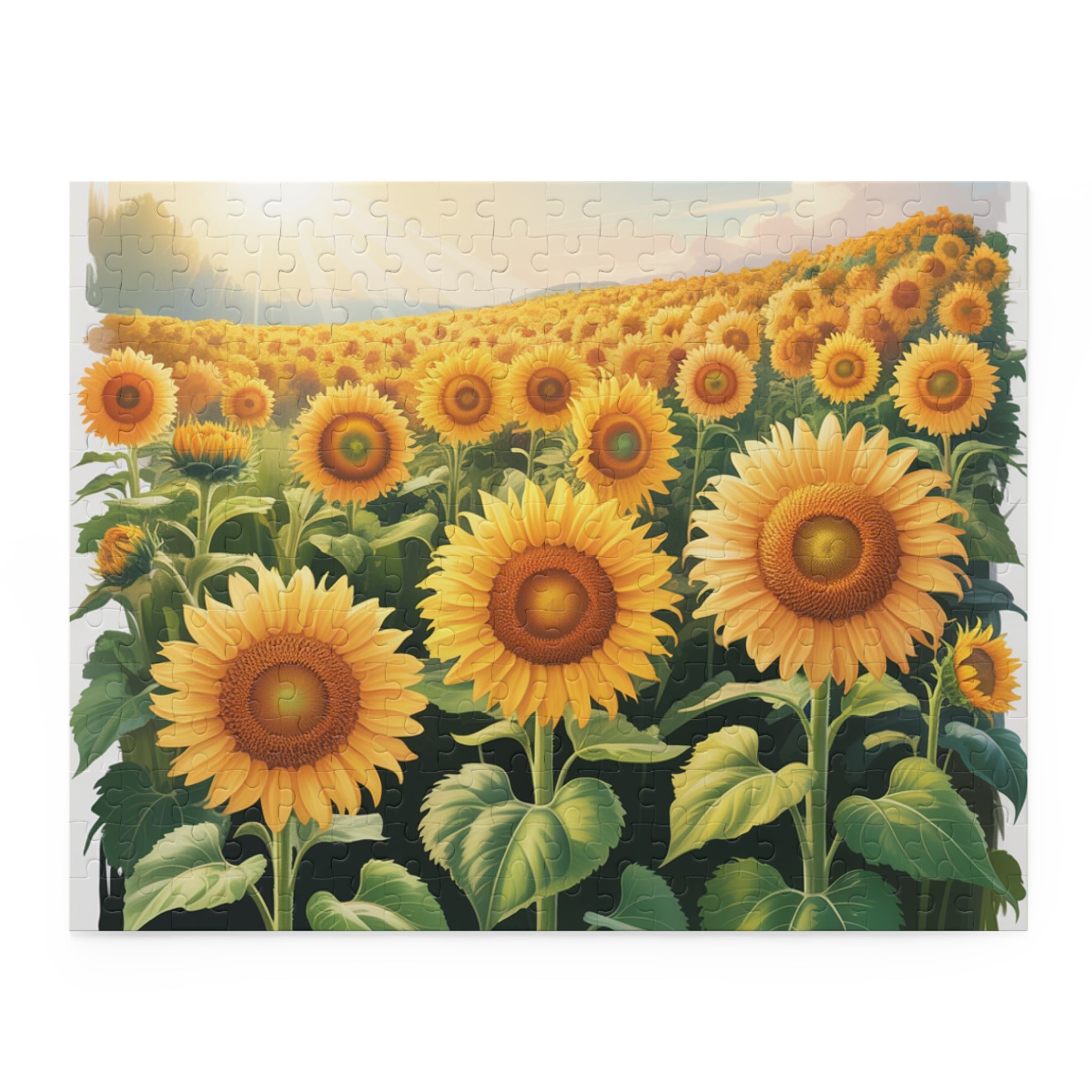 Sunflower Field Puzzle —  (Bright Yellow Floral Scene)