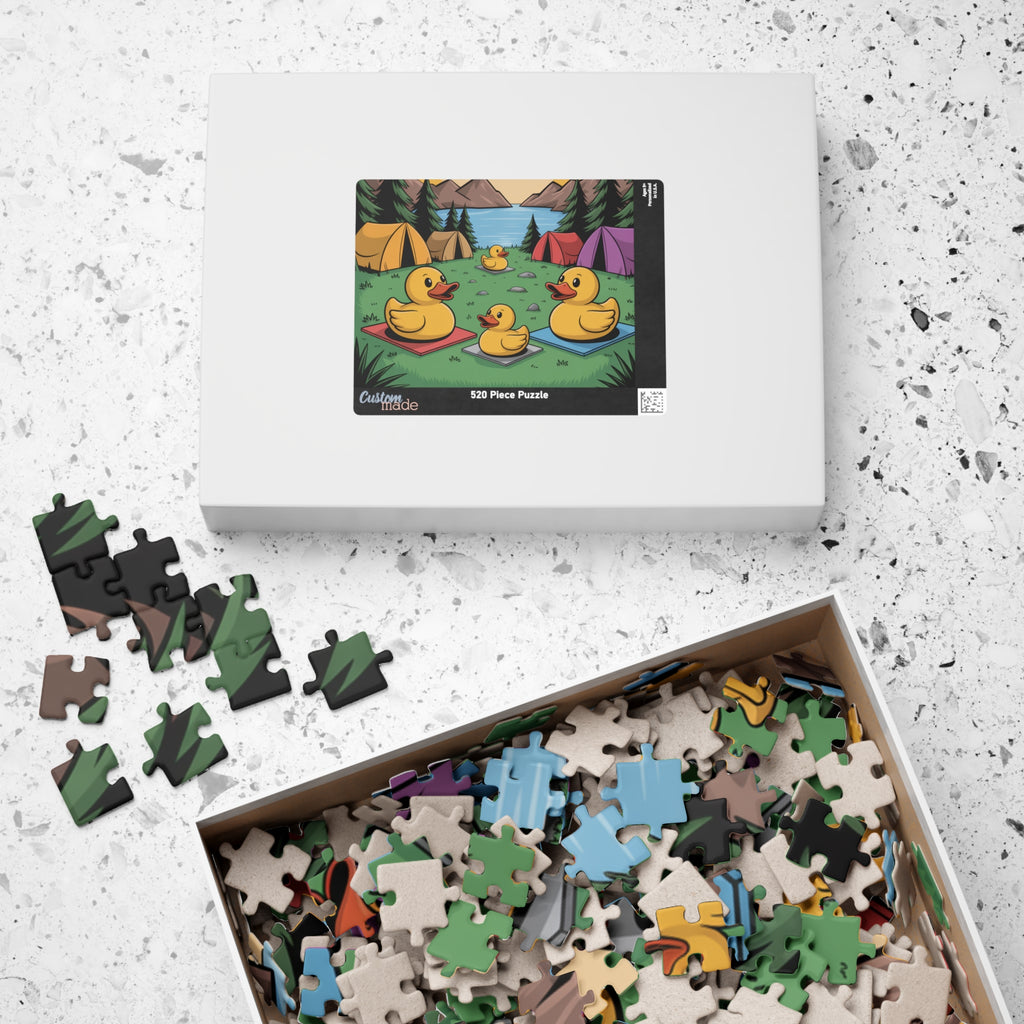 Camping Duck Puzzle - Fun Family Challenge, 110/252/520/1014-pieces, Outdoor Entertainment, Children's Activity, Unique Gift