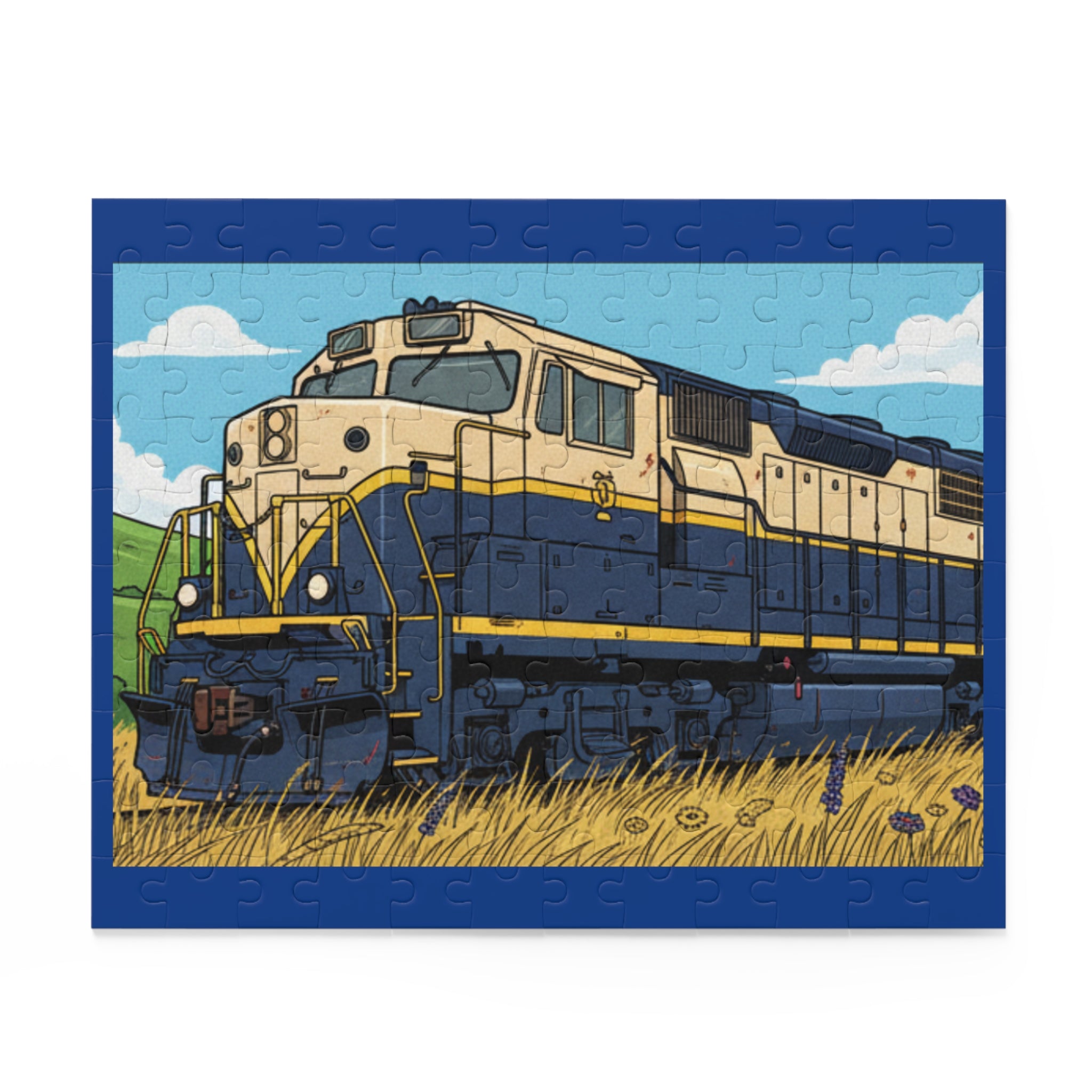Vintage Locomotive Train Puzzle — 120/252/500-Piece Scenic Railroad Jigsaw
